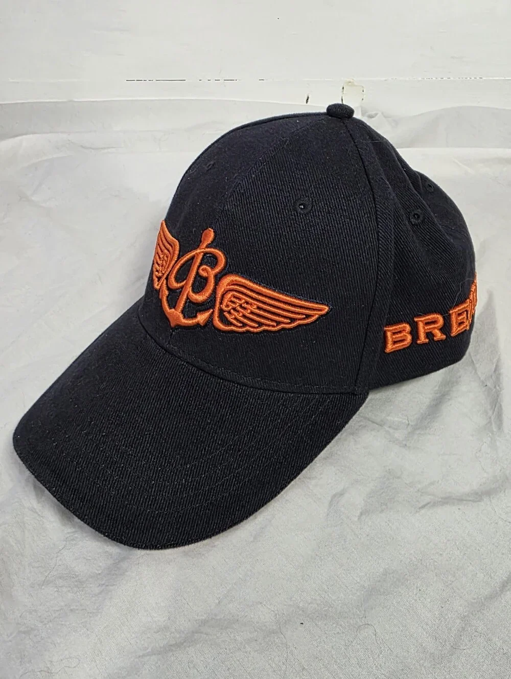 NWOT Breitling Swiss Watch Promotional Hat Blue Orange Embroidered Strapback - Picture 1 of 8